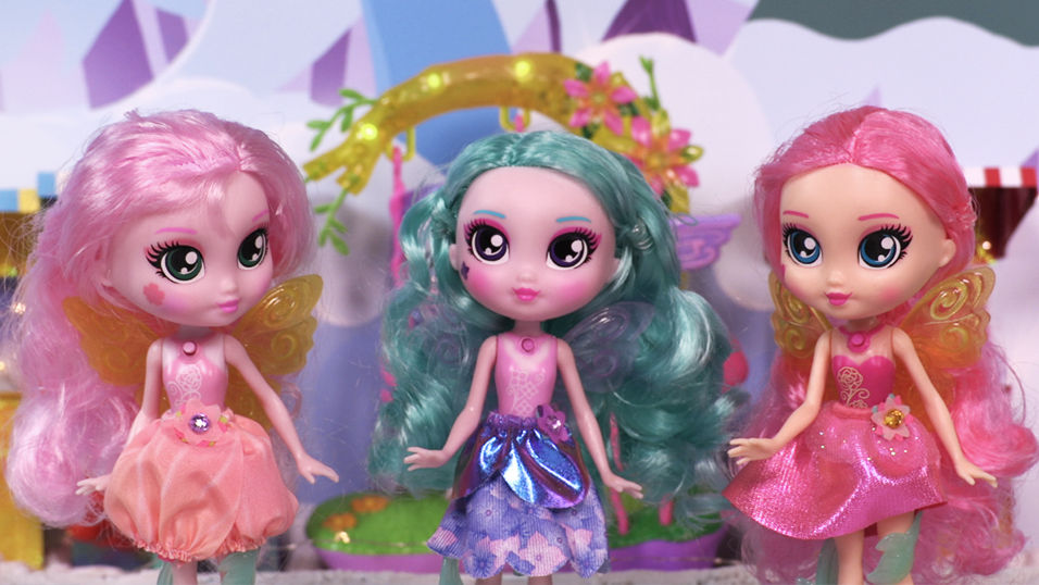 3 colourful dolls with big eyes