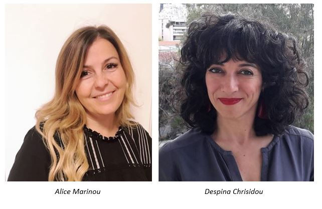 headshots of two women, Alice Marinou and Despina Chrisidou